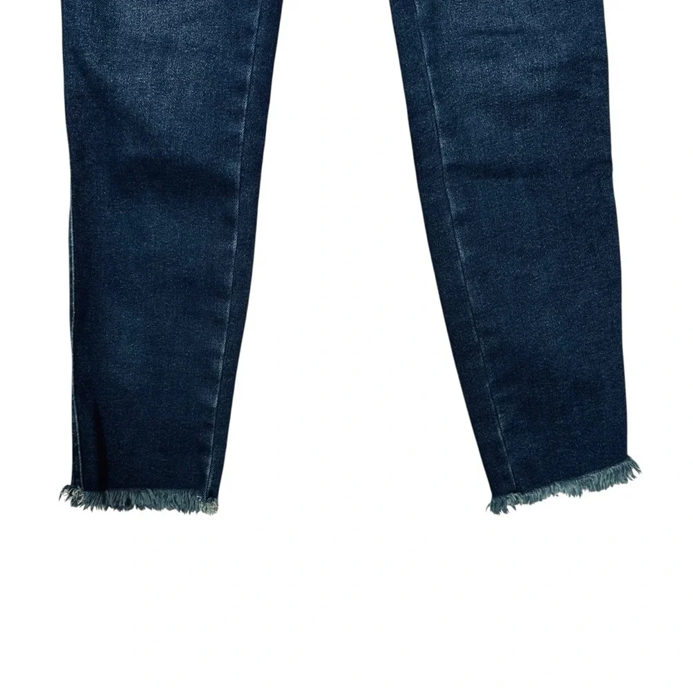 Free People We The Free Dark Blue High Rise Raw Hem Skinny Jeans - Picture 3 of 8